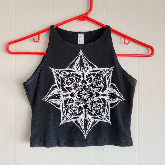 American Apparel Tops - American Apparel Black and White Graphic Tank Top